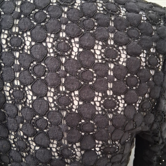 Zara Basic Collection Open Tuxedo Style Front  Embroidered Jacket   Size S - Picture 7 of 9